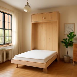 DIY Full-Size Murphy Bed Plan: Space-Saving Folding Bed (PDF)
