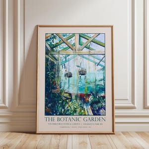 A4 Handgemalter Botanischer Garten Aquarell Giclée Poster