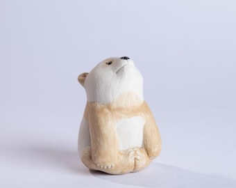 Handcrafted Clay Animal - Panda White