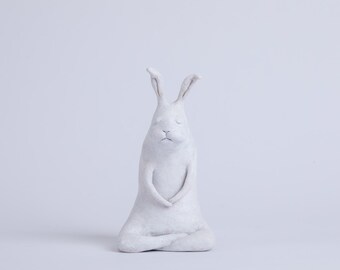 Thinking Rabbit | Clay | Gentle | Fragile | Dignified | Presence