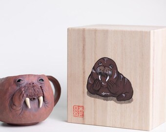 Handmade Unique Artisan Pottery Cup - Walrus Ceramic Mug