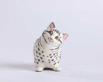 Handcrafted Clay Animal - Cat Owl
