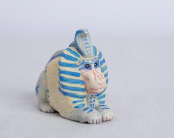 Handcrafted Clay Animal - Sphinx Monkey