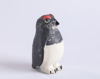 Handcrafted Clay Animal - Red-browed Penguin