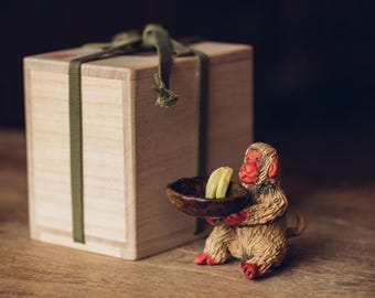 Monkey Bearing Gifts | Handmade Ceramic Figurine