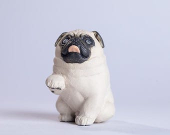 Handcrafted Clay Animal - Maneki Pug