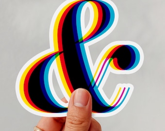 Ampersand Graphic Design Vinyl Stickers | Book, Laptop, Water Bottle & Journal Sticker for Graphic Designers