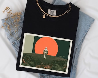 Retro Space Travel Poster Shirt | Vintage Astronaut Graphic Tee, Sweatshirt & Hoodie, Space Explorer Gift