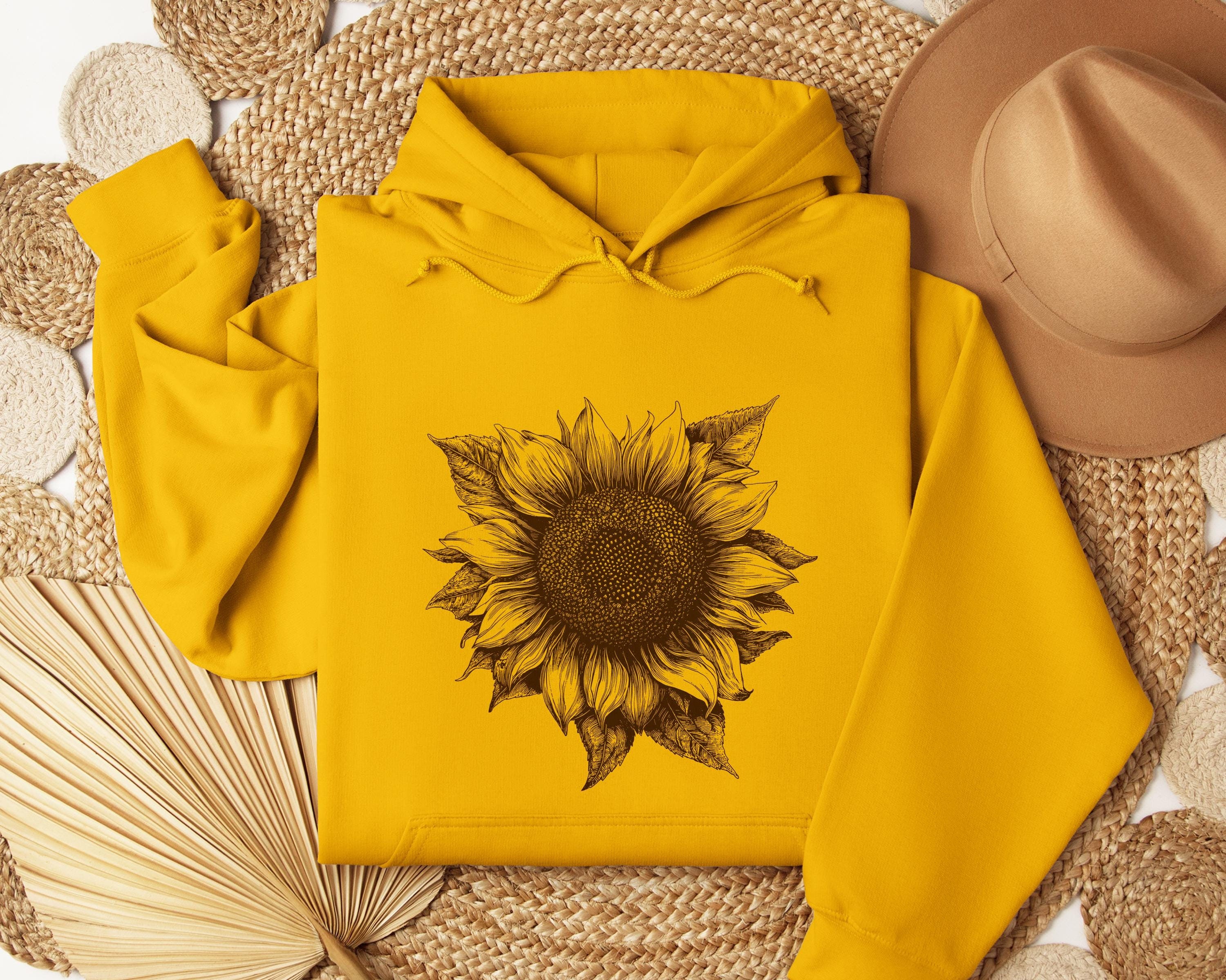 Sunflower Hoodie - Etsy