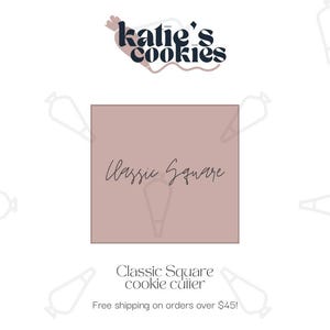 Basic Square Cookie Cutter (multiple sizes available) - Square Cookie Cutter - 3D Printed