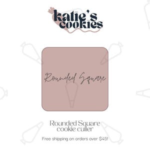 Rounded Square Cookie Cutter (multiple sizes available) - Square Cookie Cutter - 3D Printed