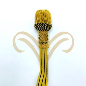 Gold & Black Military Sword Knot WW2 Style Dress Saber Tassel Handmade Uniform Accessory Collector Gift
