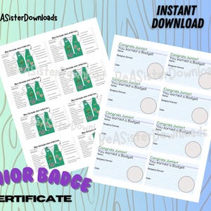 Junior Badge Certificate