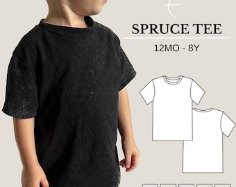 Modern T-Shirt/Tee PDF Sewing Pattern for Babies, Toddlers, and Kids (12m-8y) | Gender Neutral