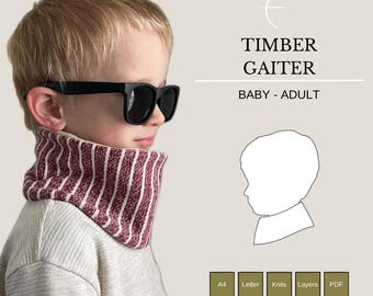 Reversible Neck Gaiter/Snood/Neck Warmer | PDF Sewing Pattern for Children & Adults | Winter Wear | Wind Protection | Sun Protection