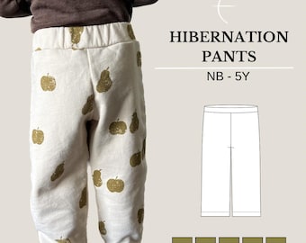 Long Pants PDF Sewing Pattern for Babies, Toddlers, and Kids (NB-5Y) | Loungewear/Sleepwear | PJs/Pajamas/Pyjamas/Sweats | Linen Trousers