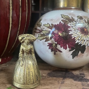 Vintage Brass Victorian Old Lady Bell