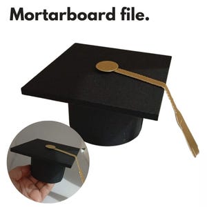 Birrete archivo/ Birrete / Archivo SVG PNG SILHOUETTE / Birrete graduación / Mortarboard file.