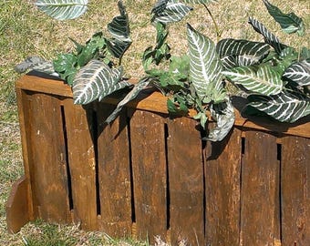 Natural Bark Panel Brush Box Horse Jumps Set/2 #418