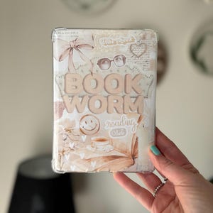 Cozy Bookworm Kindle Insert | Soft Girl Kindle | Bookish Vibe | Clear Case Kindle Insert for Paperwhite, Colorsoft, Basic, Oasis & Scribe