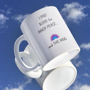Handmade Silver Gold Inner Peace Mug Unique 1k Mug Worth Every Sip Coffee Lover Gift Unique Mug Inner Peace Mug Silver Gold Handcrafted Mug