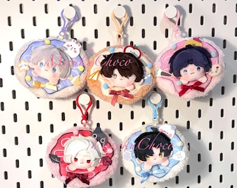 Love and Deepspace 10cm Caleb Rafayel Sylus Xavier Zayne Lying Plush Doll with Plush Donuts