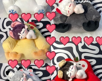 Love and Deepspace 10cm  Plush Doll with Mini Sofa: Caleb, Rafayel, Sylus, Xavier, Zayne