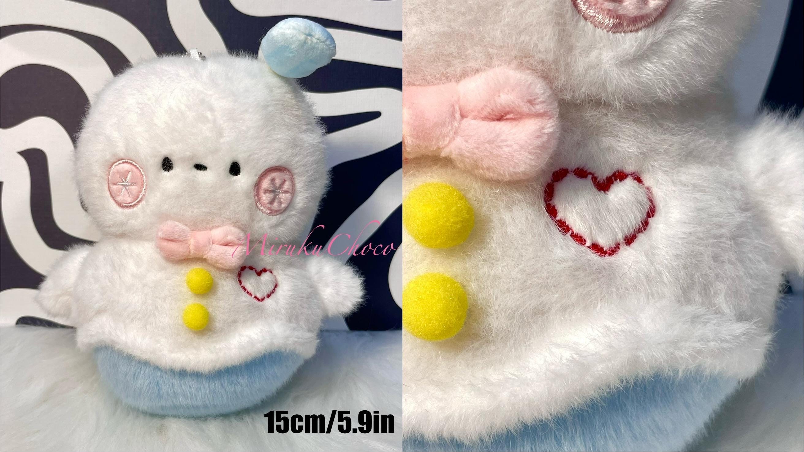 Love and Deepspace Plush Keychain Charm: Bunbun, Happy Snowman