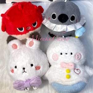 Love and Deepspace Bunbun Happy Snowman Grumpy Crow Boing Fish Plushies Keychain Charm Rafayel Sylus Xavier Zayne
