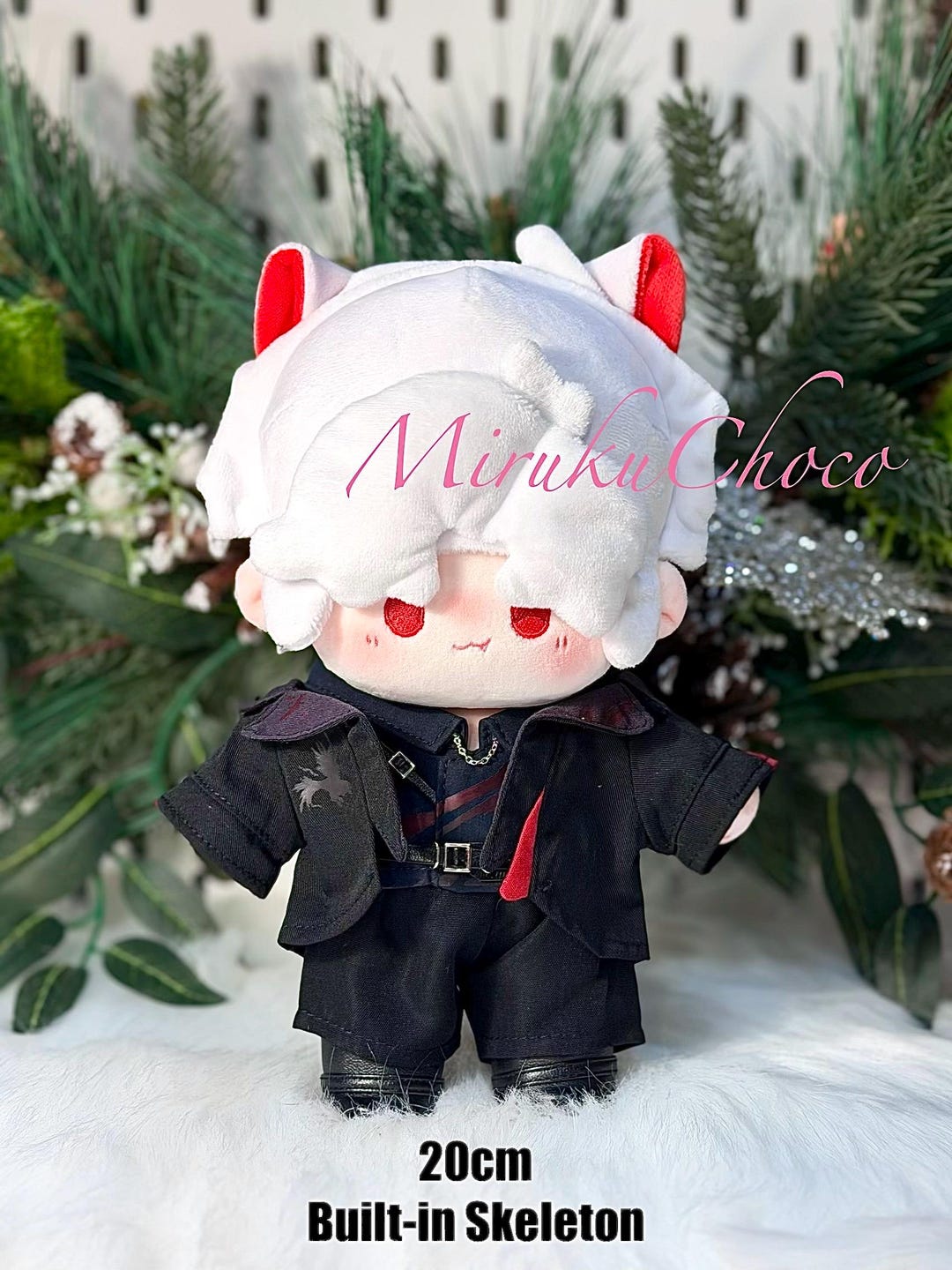 Love and Deepspace Sylus 20cm Plush Doll With Crimson Veil Outfit