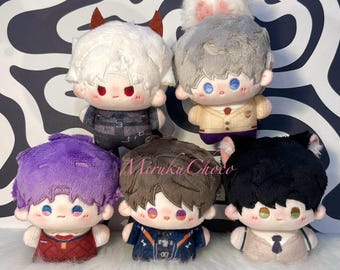 Love and Deepspace Caleb Rafayel Sylus Xavier Zayne 10cm/4in Plush Doll with Print Outfit