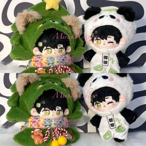 Love and Deepspace Zayne Premium Popular Plush Toy Gift plushie 10cm/4in with Christmas Tree Furry Outfit