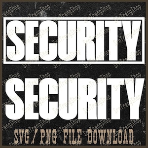 Security Png, Black And White Font Color Security Png, Back Print Security Tshirt Template Png, Security Sweatshirt Png