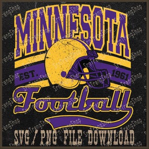 Minnesota Football Png, Vintage Style Football Png, Minnesota Fan Gift Png, Football Fan Png, Game Day Football Png