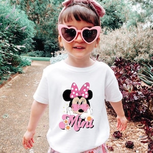Custom Disney Minnie Mama Mini Shirt, Minnie Mom Tee, Matching Disney Tshirt, Mother's Day Tee, Mini Minnie Mouse Shirt, Disneyland Shirt image 2