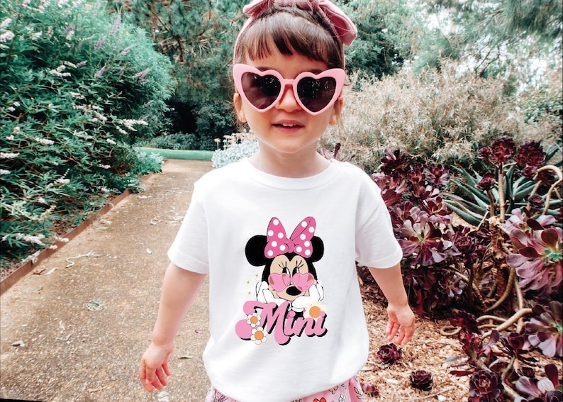 Custom Disney Minnie Mama Mini Shirt, Minnie Mom Tee, Matching Disney Tshirt, Mother's Day Tee, Mini Minnie Mouse Shirt, Disneyland Shirt image 2