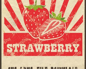 Retro Strawberry Svg Png, Strawberry Png, Strawberry Sublimation Svg, Festival Design Png, Sublimation Design Download