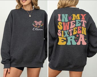 Custom In My Sweet Sixteen Era Shirt, Sweet 16 Birthday Tee, 16th Birthday Custom Tshirt, 16 Squad Shirt, Birthday Girl Shirt, BP