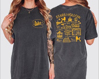 Stars Hallow Shirt Design Shirt, Back Printed Stars Hallow Shirt, Luke's Coffee and Muffins Tee, Connecticut Stars Hallow Shirt, BP