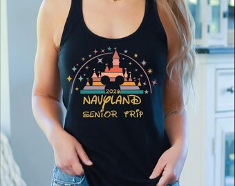 Custom Disney 2026 Family Vacation Tank Top, Custom Family Trip Senior Crop Top, Disneyland Racerback, Disneyworld V-Neck