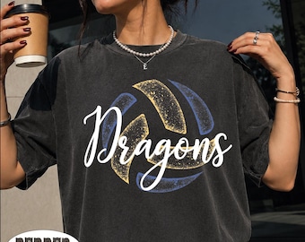 Custom Volleyball Team Shirt, Fitted Cotton Tee, Personalized Volleyball Name Design