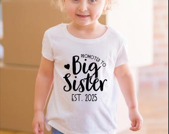Promoted To Big Sister 2026 Shirt, Become A Big Sister Shirt, Baby Announcement Party Gift Shirt, Lil Sis Shirt