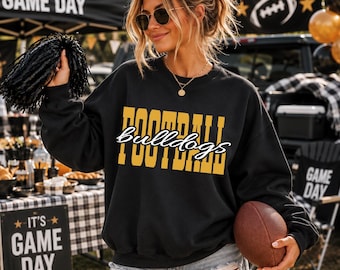 Custom Football Mascot Sweatshirt, Football Player Name Sweater, Football Proud Hoodie, School Spirit Mascot Name Sweatshirt