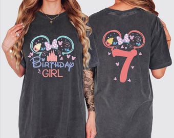 Personalized Disney Birthday Girl Shirt, Birthday Girl Custom Shirt, Gift for Birthday Girl, Disney Birthday Party Gift Shirt,BP