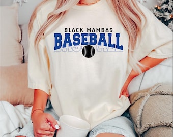 Custom Baseball Mascot Shirt, Baseball Team Name Tshirt, Custom Baseball Mom Tee, Baseball Logo Shirt, Baseball Team Mascot Shirt