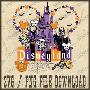 Disneyland Png, Mickey & Friends Halloween Png, Disney Skeleton Png, Halloween Matching Family Png, Mickey&#39;s Not So Scary Halloween Png