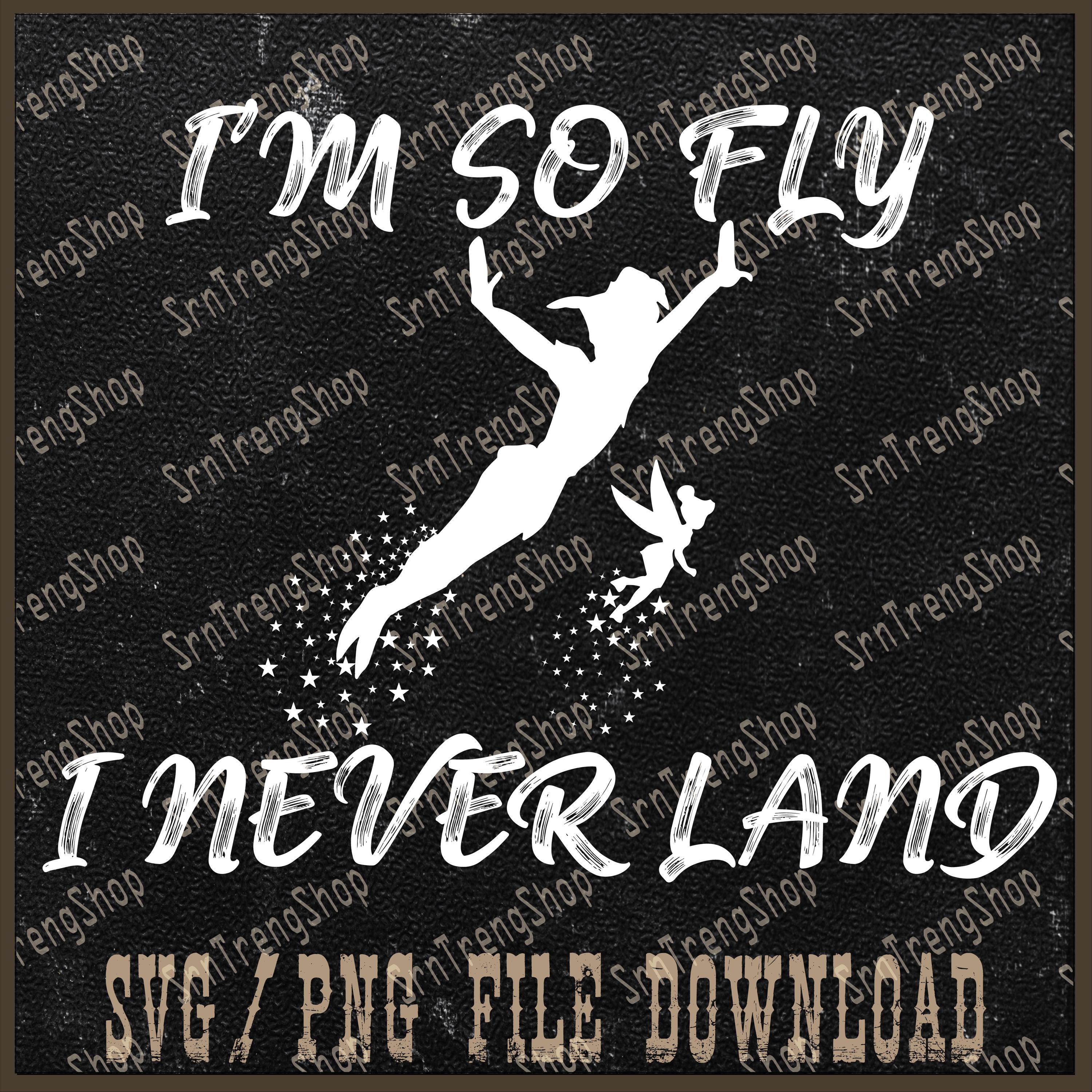 I'm So Fly I Never Land Png, Retro Peter Pan Png, Disneyland Family Vacation Png, Magic Kingdom Png ,Disney World Matching Birthday Png
