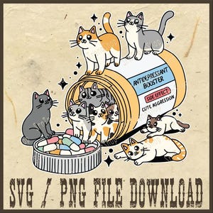 Serotonin Booster Cats Png, Mãe Gato Png, Gato Engraçado Png, Terapeuta Png, Amante Ideal De Gatos Png, Dono De Gato Png, Design Super Criativo Png
