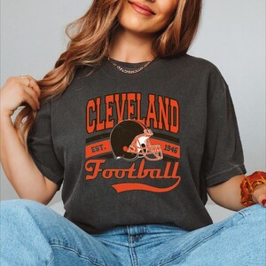 Cleveland Football Shirt, Football Season Tee, Cleveland Football Game Day Shirt, Weekend Football Tee, Cleveland Football Shirt image 2