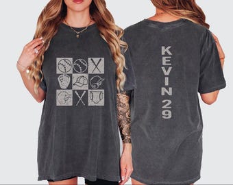 Custom Baseball Shirt, Baseball Season Fan Tshirt, Custom Baseball Name and Number Tee, Baseball Sports Shirt, Vintage Style Shirt, BP